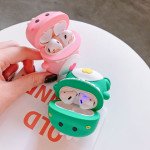 Wholesale Cute Design Cartoon Silicone Cover Skin for Airpod (1 / 2) Charging Case (Pink Dinosaur)